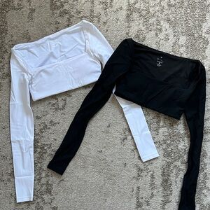 Crop Shop Boutique cropped workout long sleeves